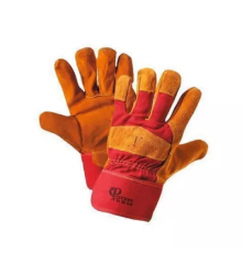 Перчатки спилковые жёлтые с подкладной *РЛ*