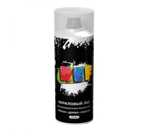 Лак акриловый REF 0190 глянцевый аэрозоль 520 мл