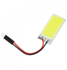 Светодиодная панель COB36 освещения салона 12V белый(50*20мм)1шт.с переходниками "ДИАЛУЧ"