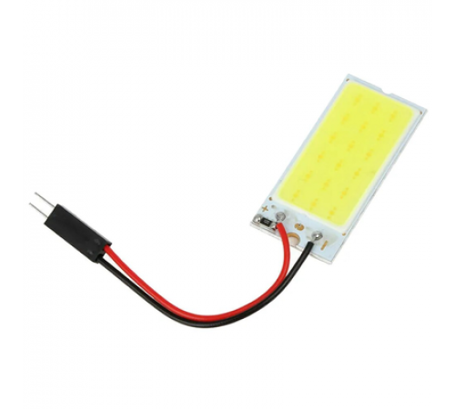 Светодиодная панель COB36 освещения салона 12V белый(50*20мм)1шт.с переходниками "ДИАЛУЧ"