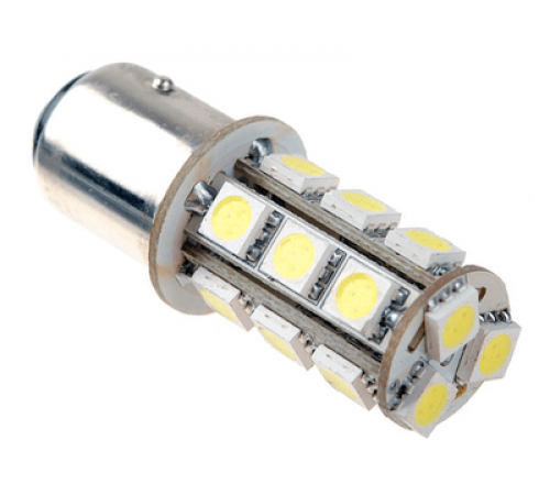 Светодиод P21W 24V BA15S (18SMD-"Кукуруза",белый "ДИАЛУЧ"