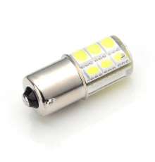 Светодиод P21W 12V BA15s (12SMD-Вертикальная плата 2х6SMD в силиконе,белый)"ДИАЛУЧ"