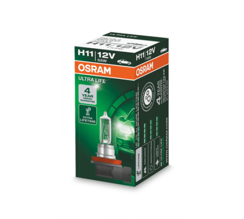 Лампа H11 12V 55W PGJ19-2 3200K Ultra Life OSRAM