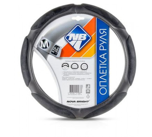 Оплетка на руль Nova Bright-fusion М спонжевая черная