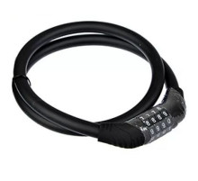 Замок велосипедный противоугонный кодовый 12*800мм, металл, пластик