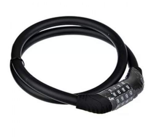 Замок велосипедный противоугонный кодовый 12*800мм, металл, пластик