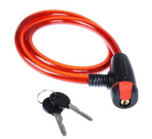 Замок велосипедный противоугонный 12*800мм, металл, пластик