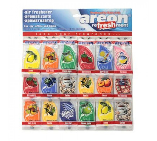 Ароматизатор AREON бумажный CLASSIC REFRESHMENT планшет (Цена за лист - 72шт) ~