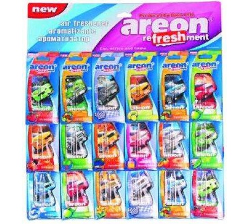 Ароматизатор AREON REFRESHMENT LIQUID планшет AUTO гелевый (Цена за лист - 18шт*8мл) ~