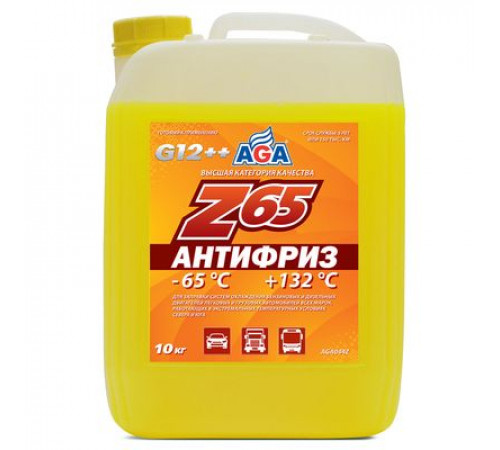 Антифриз, готовый к применению, желтый, -65С, 10 кг, G-12++ ЧЗ