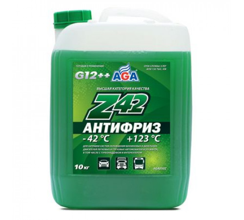 Антифриз, готовый к применению, зеленый -42С, 10 кг, G-12++ ЧЗ