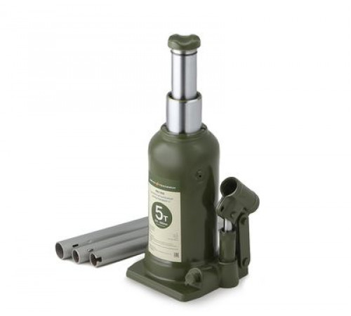 Домкрат гидравлический бутылочный двухштоковый 5 тонн, 222-500 мм ДТ