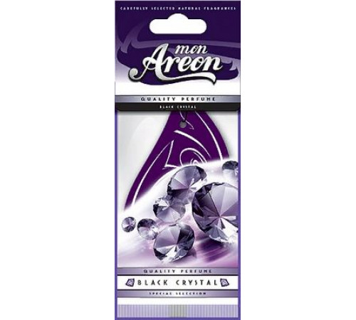Ароматизатор AREON бумажный MON Black Crystal (Черный кристал) ~
