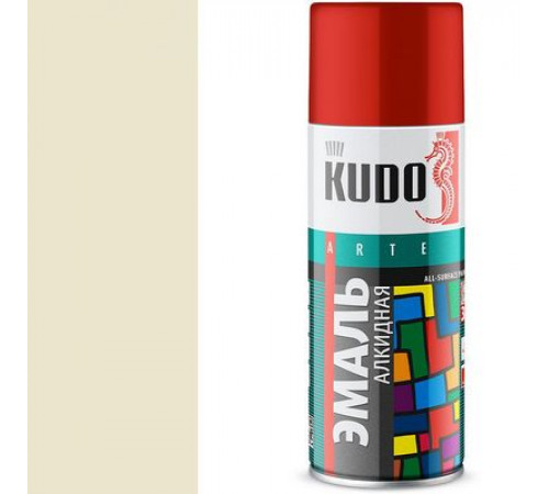 Краска универсальная Слоновая кость пастельная RAL-1015 KUDO аэрозоль 520мл