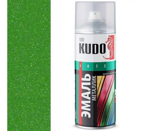 Краска универсальная Зеленый металлик KUDO аэрозоль 520мл