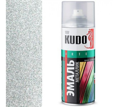 Краска универсальная Серебристый кварц металлик KUDO аэрозоль 520мл