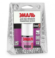 Подкраска для ПВХ профиля белая с кисточкой 15мл KUDO