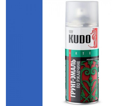 Грунт-эмаль по ржавчине голубая RAL 5015 KUDO аэрозоль 520мл.