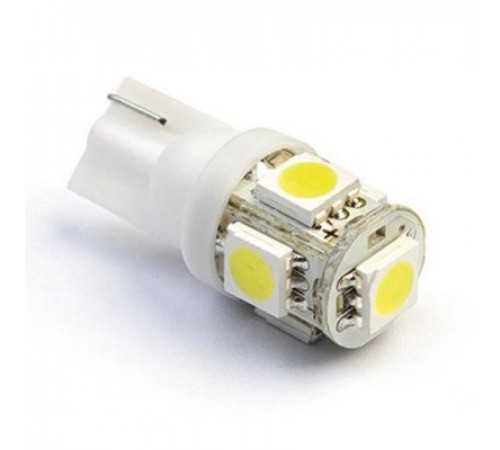 Светодиод W5W 12V  5SMD белый