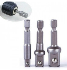 Набор адаптеров для шуруповерта 3шт.(1/4,3/8,1/2)шт Белый Медведь