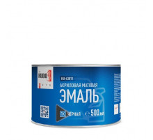 Краска банка KUDO акриловая черная матовая 1К 500мл.