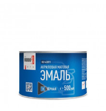 Краска банка KUDO акриловая черная матовая 1К 500мл.