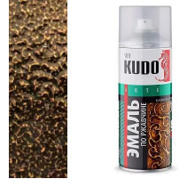Краска молотковая по ржавчине бронзовая KUDO аэрозоль 520мл