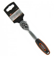 Трещотка 1/4 72 зуба 155мм с двухкомпонентной изогнутой ручкой Avtovirazh