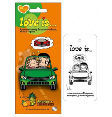Ароматизатор LOVE IS...картонный  АНАНАС-АПЕЛЬСИН ~