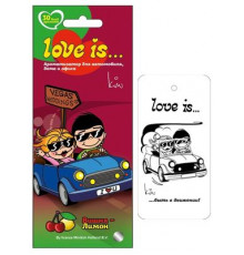 Ароматизатор LOVE IS...картонный ВИШНЯ-ЛИМОН ~