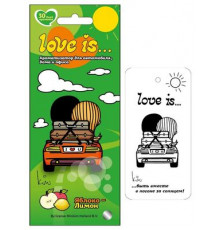 Ароматизатор LOVE IS...картонный  ЯБЛОКО-ЛИМОН ~