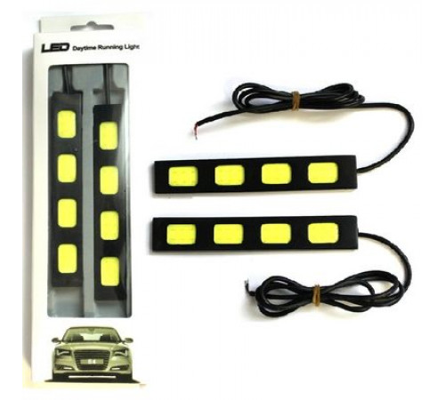 Дневные ходовые огни, DRL-13 см, 12V 2.6Вт СОВ, 2х4 диода