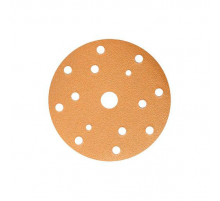 Круг абразивный SUNMIGHT B312TV 150мм P280 на липучке,15 отв., золотистый
