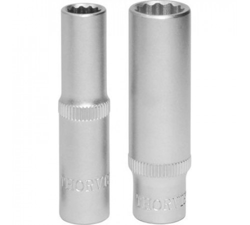 Головка 09 мм 1/4 12-ти гранная удлиненная / THORVIK