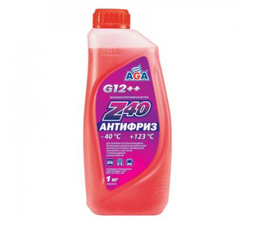 Антифриз, готовый к применению, красный, -40С, 1кг, G-12++ AGA001Z ЧЗ