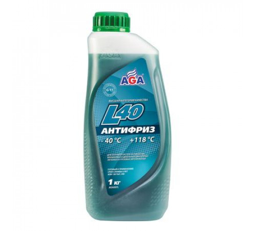 Антифриз, готовый к применению, сине-зеленый, -40С, 1кг, G-11 AGA007L ЧЗ