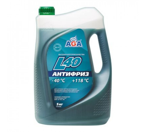 Антифриз, готовый к применению, сине-зеленый, -40С, 5кг, G-11 AGA008L ЧЗ