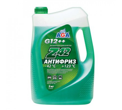 Антифриз, готовый к применению, зеленый, -42С, 5 кг, G-12++ AGA049Z ЧЗ