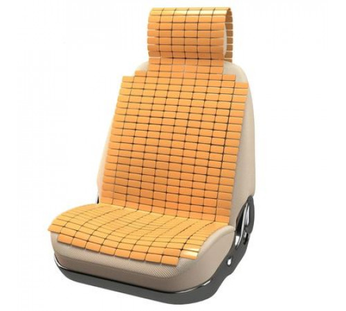 Накидка на сиденье Nova Bright с подголовником (бамбуковые плоские  пластины)110х41см