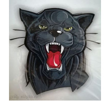 Наклейка Пантера-морда 12х12см