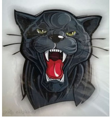 Наклейка Пантера-морда 12х12см
