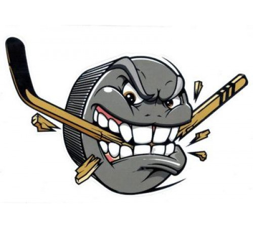 Наклейка Шайба злая 17х13см