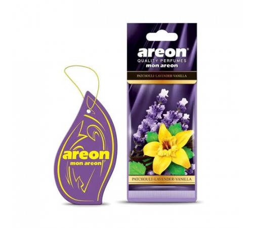 Ароматизатор AREON бумажный MON Patchouli-Lavender-Vanilla(Пачули-Лаванда-Ваниль)~