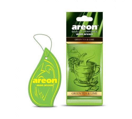 Ароматизатор AREON бумажный MON Green Tea&Lime(Зеленый Чай-Лайм)~