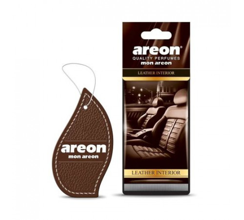 Ароматизатор AREON бумажный MON Leather Interior(Кожаный Салон)~
