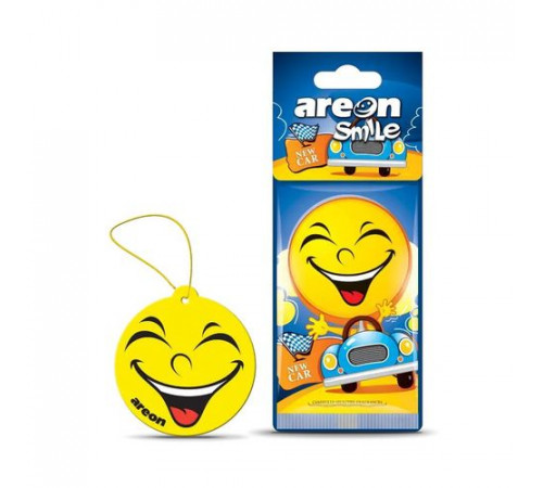 Ароматизатор AREON бумажный SMILE RING (New Car/Новая Машина)~-ЧЗБ