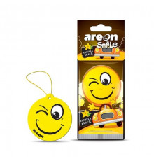 Ароматизатор AREON бумажный SMILE RING (Vanilla Black/Ванила Блэк)~ ЧЗБ
