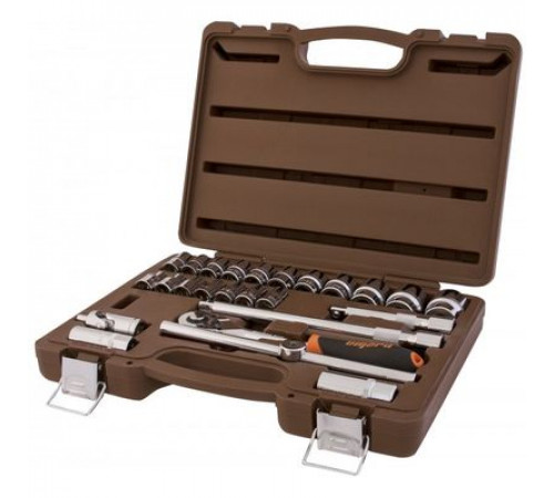 Набор головок 25предм 1/2 6-ти гр. с аксессуарами, 8-32 мм, / OMBRA