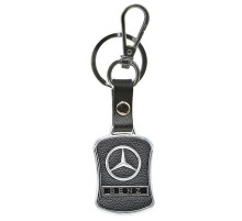 Брелок металл,кожа Мерседес BKN 004_