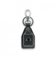 Брелок черный металл,кожа Санг Йонг BKN 031_
